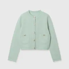 anuans ノーカラーラーベンニットジャケットのサムネイル