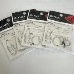 MIYUKI メタルビーズ カシメ玉 4袋セット