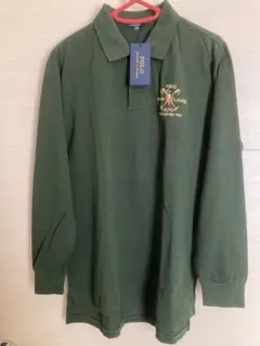 ラルフローレン　コットン　ポロシャツ　長袖　ロゴ刺繍　170cm 【新品未使用】