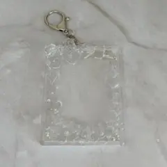 硬質トレカケース デコ クリア リボン フラワー