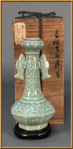 高麗青磁 蓮弁文茶碗 】伊丹潤 旧蔵品 民藝 民芸 柳宗悦 古美術 波兎
