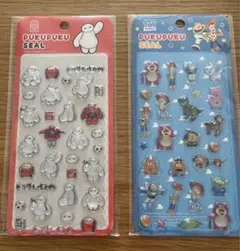 ベイマックス　トイストーリー　ぷくぷくシール　2枚セット