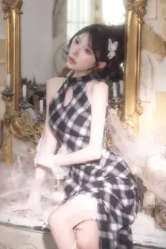 Belearmimi/ ベリアミミ/ チェックデザインロングワンピース