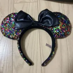 ミニーマウス耳カチューシャ（スパンコール）