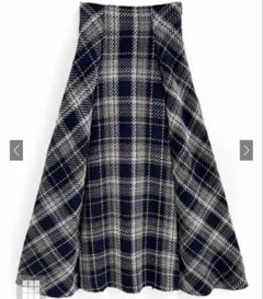 グレイル ツイードチェックフレアロングスカート[tu1431] Mサイズ