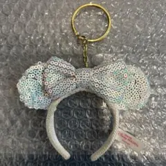 ディズニー スパンコール カチューシャ ミニー キーホルダー