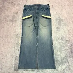archive flare cargo wide denim y2k