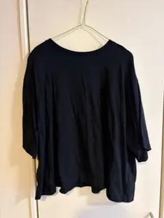 coca 無地 五分丈Tシャツ ブラック Lサイズ