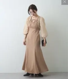 結婚式 オケージョンドレス 2piece layered dress