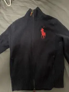 ラルフローレン　ジップニット　ビックポニー