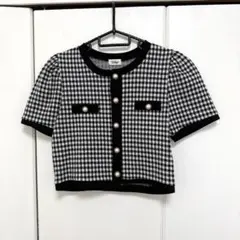 evelyn ギンガムチェック セットアップ ブラック