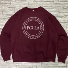 ジャージーズ カレッジスウェット ワインレッド フロントロゴ USA古着