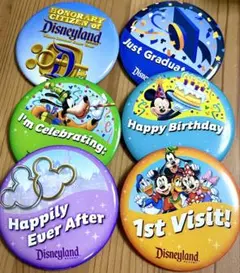 カリフォルニアディズニー限定　缶バッチ ミッキー ミニー