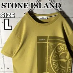 ストーンアイランド ☆ コンパスロゴ オーバープリント Tシャツ L 真贋鑑定済のサムネイル