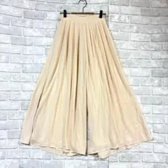 新品 未使用 ワイドパンツ L ベージュ シンプル ゆったり 体型カバー 楽チン