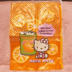 希少レア　ハローキティ　ナップバッグ　オレンジ　2004年 サンリオ　平成レトロ