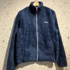 00s FILA フリースジャケット　フィラ　ネイビー