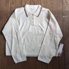 【試着のみ】GU ポロセーター XL　オフホワイト