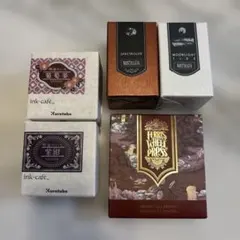数回のみ使用】万年筆インク4本セット 箱有り 缶バッチ付き - メルカリ
