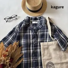 c899＊ かぐれ kagure オープンカラー リネンシャツのサムネイル