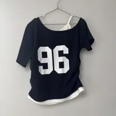 WEGO 96 ナンバリング オフショル Tシャツ