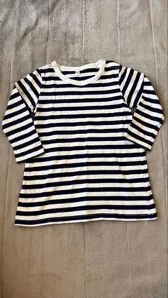 無印良品　長袖ワンピース　ボーダー　100