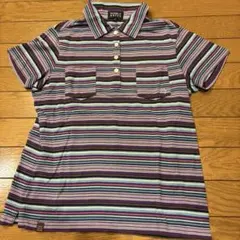 PEARLY GATES 半袖ポロシャツ マルチボーダーサイズ2のサムネイル