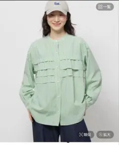 ケアイージーコタットフリルシャツ