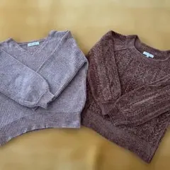 レディース　セーター2着　ブラウン色