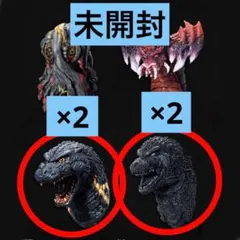 【未開封】　ゴジラ　一番くじ 怪獣乱舞　E賞　モンスターヘッドマグネット　4体
