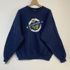 90s Hanes スウェット Concept2 ロゴ ネイビー XL ビッグ