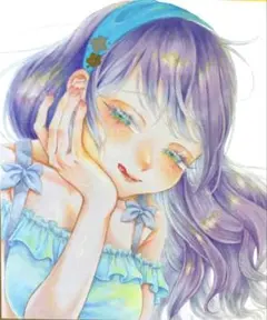 【GLIMMER】オリジナル　手描き　イラスト B5サイズ　一点物 GLIMMER】オリジナル 手描き イラスト 透明水彩 一点物 花 原画 - メルカリ
