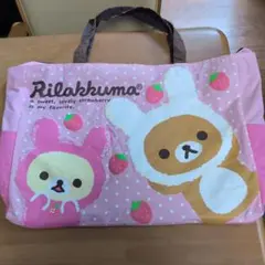 Rilakkuma ストロベリー柄 トートバッグ　大サイズのサムネイル