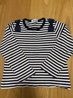 familiar リボン　ストライプ長袖カットソー 110サイズ