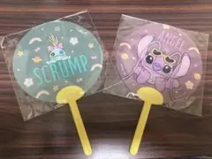 ディズニー OH MY CAFEミニうちわ 2枚セット 新品未使用