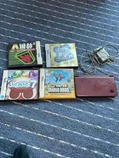 ニンテンドーDSi LL ワインレッド + ゲーム4本セット