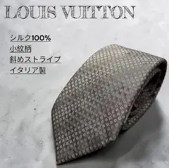 ルイヴィトン LOUIS VUITTON ネクタイ 小紋柄 LV シルク 회색