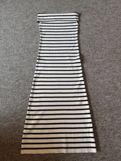 Maison celonボーダーニットオフショルワンピース