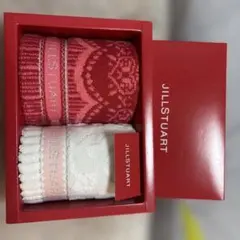 JILL STUART タオル2枚セット 赤・白