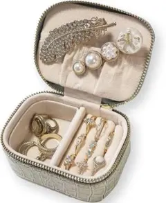 持ち運べるアクセサリーケース 携帯用 ジュエリーボックス 指輪 ヘアピン