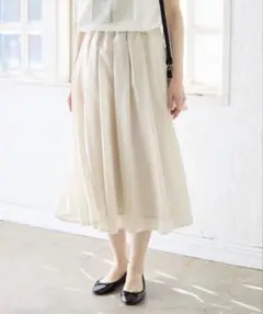 ROPE' PICNIC 着丈が選べるギャザースカート　キナリ　38T