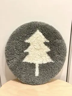 【NEW】タフティング　クリスマス　ツリー　チェアマット　ラグ　椅子　インテリア