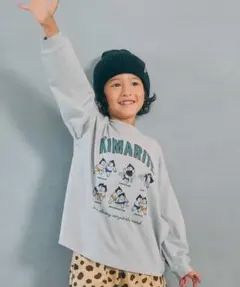 BREEZE ゆったりシルエットグラフィックバリエーションTシャツ ライトグレー