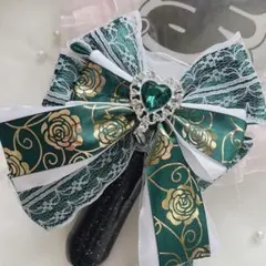 ペンライトリボン キンブレリボン 緑 グリーン ③デザイン