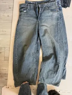 ワイドレッグデニムパンツ 3色セット