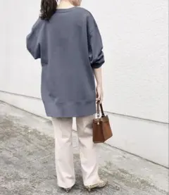 SHIPS パープルとネイビーのトレーナー2点セット