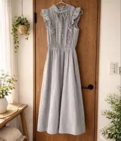 as know as ワンピース　ノースリーブ　水色