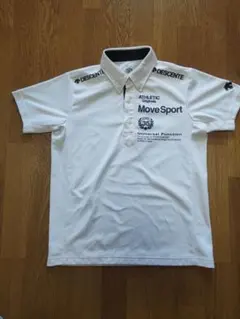 デサント DESCENTE GOLF ポロシャツ ホワイト サイズM 美品