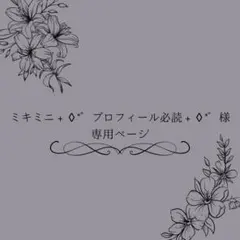 ミキミニ﹢◊*゜プロフィール必読﹢◊*゜様 専用ページ