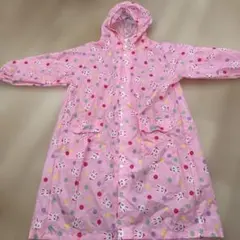 ウサギと水玉模様のレインコート Lサイズ